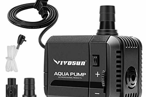 VIVOSUN 210GPH Submersible Pump(800L/H, 8W), Ultra Quiet Water Pump with 3.3ft High Lift, Fountain..