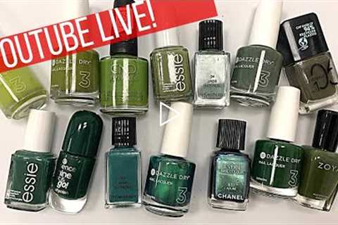 🍀Our favourite GREEN polishes🍀 [Live Swatch]