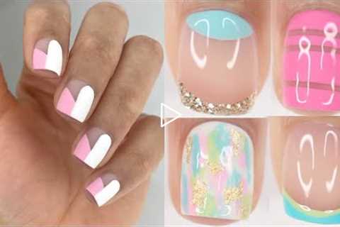 EASY SPRING/SUMMER NAIL IDEAS | Spring nail polish colors nail art compilation for short nails 2022