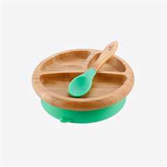Bamboo Suction Baby Feeding Plate + Spoon