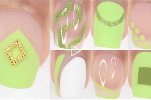 SUMMER NAIL DESIGNS 2022 | lime green nail art designs compilation
