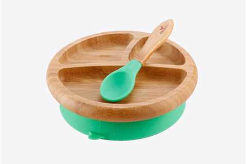 Bamboo Suction Baby Feeding Plate + Spoon