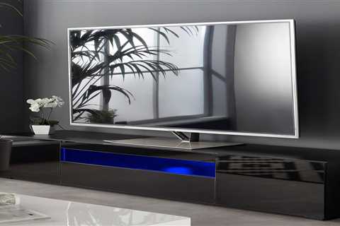 DAIQ2000 Wide Black TV Cabinet for up to 80″ screens | MMT