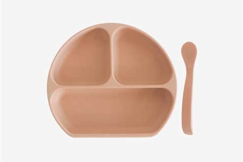 Silicone Baby Feeding Suction Plate With Lid and Spoon