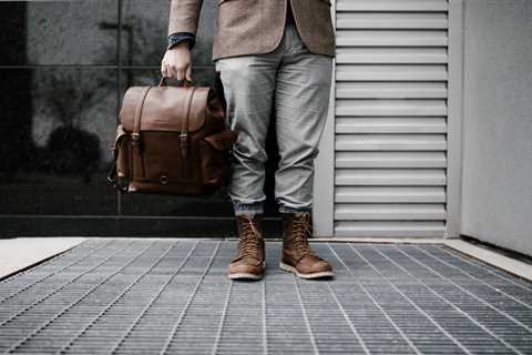 Mens Messenger Bag 15.6 Inch Waterproof Vintage Genuine Leather Waxed Canvas Briefcase –..