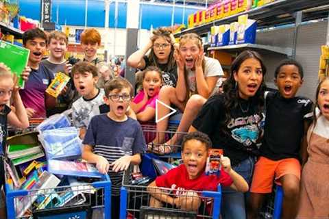 School Supplies for 14 kids! | Back To School 2021! | School Shopping Haul!