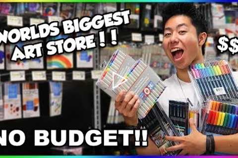 NO BUDGET AT THE ART SUPPLY STORE SHOPPING SPREE + HUGE GIVEAWAY!!