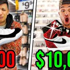 $10,000 VS $100 Sneaker Shopping