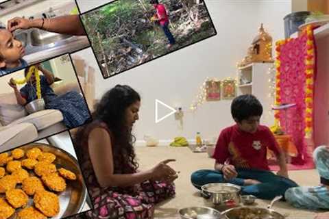 Celebrating Ganesh Chaturthi🙏 Pooja in 🇺🇸HOUSE~Today we went inside the woods /Family Traveler..