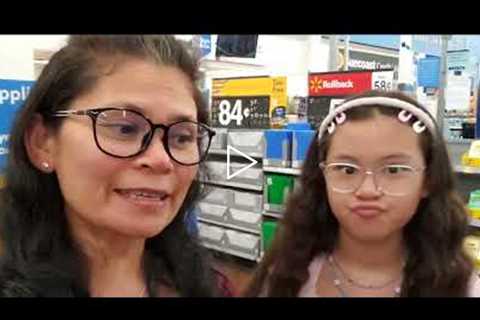 School Supplies shopping at Walmart