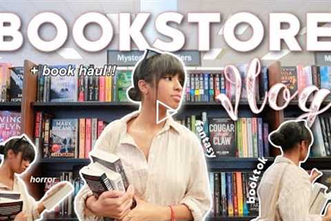 book shopping at barnes & nobles +  book haul!! 🍂 ~BOOKSTORE VLOG~ (romance, horror, &..