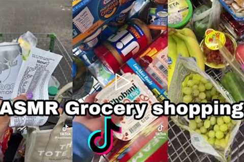 grocery shopping ASMR tiktok compilation | ASMR grocery shopping with me tiktok compilation