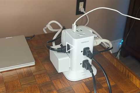 TESSAN Power Strip Tower With 8 Outlets