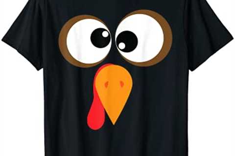 Funny Turkey Family Thanksgiving Turkey Face Friendsgiving T-Shirt