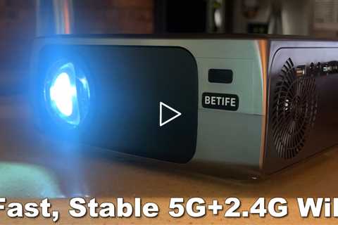 Betife Native 1080P 5G WiFi Bluetooth Projector 4K Support