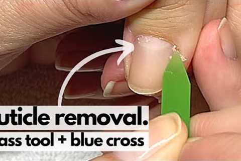 Satisfying Cuticle Removal with Glass Manicure Tool