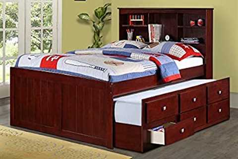 Full Mission Captains Cappuccino Bookcase Trundle Bed