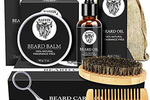 Beard Kit for Men – Beard Gift Sets with Beard Oil, Beard Balm, Beard Brush, Beard Comb, Mustache..