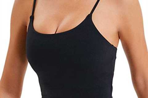 Lemedy Women Padded Sports Bra Fitness Workout Running Shirts Yoga Tank Top