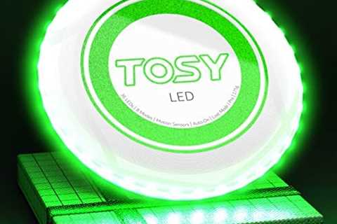 TOSY 36 and 360 LEDs Frisbee – Extremely Bright Flying Disc, Smart Modes, Glow in The Dark, Auto..