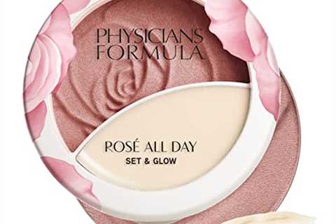 Physicians Formula Rosé All Day Set & Glow Highlighter Face Makeup Powder Brightening Rose,..