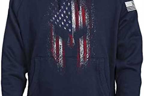 USA Flag American Spartan Patriotic Men’s Sweatshirt Hoodie