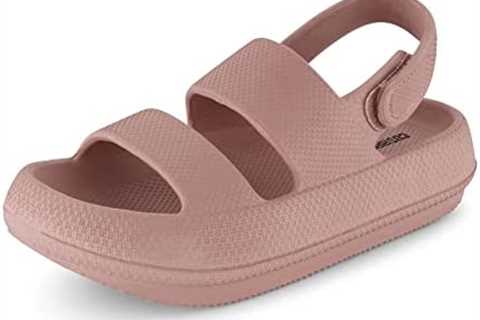 CUSHIONAIRE Women’s Fuji sandal with adjustable strap and +Comfort