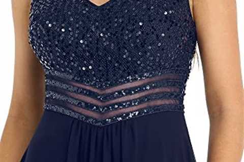 Ever-Pretty Women’s Elegant V-Neck Sequin Plus Size Formal Evening Dresses 0410