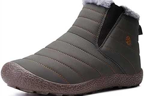 Eagsouni Womens Mens Snow Boots Winter Shoes Slip On Ankle Booties Anti-Slip Water Resistant Fully..