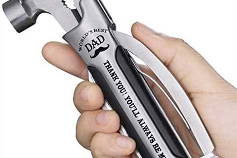 VEITORLD All in One Survival Tools Small Hammer Multitool, Gifts for Dad from Daughter Son..