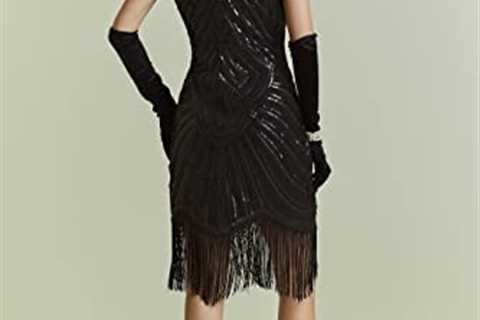 BABEYOND Women’s Flapper Dresses 1920s Beaded Fringed Great Gatsby Dress