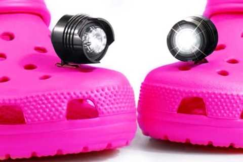 XANGNIER Clogs Shoes Headlights, 2pcs Clogs Shoes Flashlights for Sandals, Footlights with Switch,..