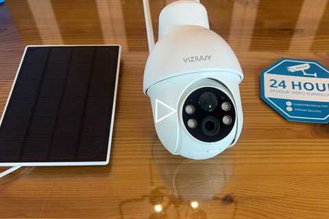 VIZIUUY 【5MP】 Solar Security Camera Outdoor,Wireless Battery Powered Security Camera