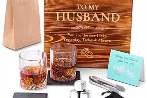 Whiskey Stones Gift Set Anniversary Gi fts for Husband | Him | Men, Husband Birthday | Wedding..