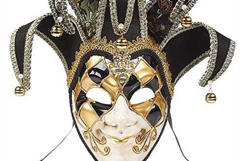 Full Face Venetian Mask Party Halloween Costume Mardi Gras Masquerade Mask for Men or Women