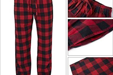 Miss Cassie&Miss Kiki Men’s100% Cotton Super Soft Flannel Plaid Pajama Pants Sleep Lounge Pant for..