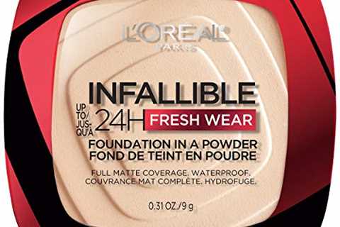 L’Oreal Paris Infallible Fresh Wear Foundation in a Powder, 010 Porcelain, 0.31 Fl Oz