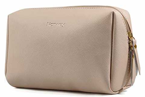 Large Vegan Leather Makeup Bag Zipper Pouch Travel Cosmetic Organizer for Women and Girls (Large,..