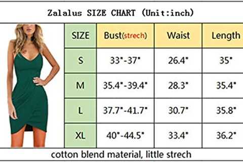 Zalalus Women’s Elegant Spaghetti Straps Deep V Neck Sleeveless Bodycon Party Dress