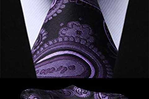 HISDERN Mens Vest Tie Set 3PC Formal Waistcoat Paisley Floral Jacquard Necktie Pocket Square Suit..