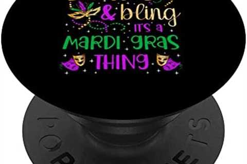 Beads and bling it’s a Mardi Gras thing Carnival Mardi Gras PopSockets Swappable PopGrip