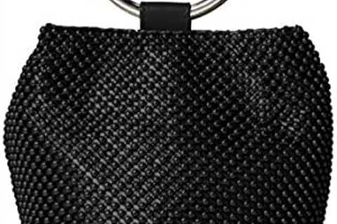 Jessica McClintock Womens Gwen Ball Mesh Ring Wristlet Pouch Clutch