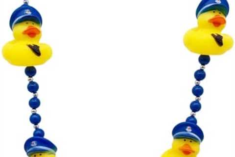 Mardi Gras Spot 42″ Policeman Rubber Duck Mardi Gras Beads (Each)