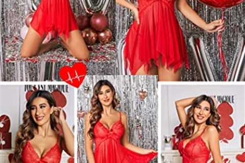 Avidlove Lingerie for Women Lace Babydoll Sleepwear Boudoir Outfits Plus Size Langeray XS-5XL