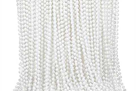 150 Pieces Faux Pearl Necklaces Bulk Strand Necklace White Bead Necklace for Christmas Party..