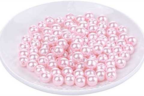 Weebee 200Pcs Glass Pearl Beads Assorted Colors Loose Spacer Round Czech Tiny Satin Luster..