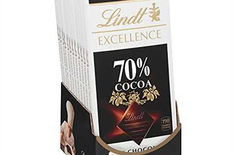 Lindt EXCELLENCE 70% Cocoa Dark Chocolate Bar, Great for Holiday Sharing, 3.5 Ounce (Pack of 12)