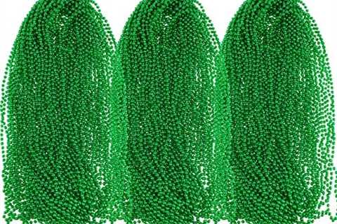 500 Pieces St Patricks Day Green Beads Necklace Bulk Mardi Gras Party Necklaces Holiday Beads..