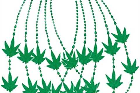 Pack of 24 Non Light Up 4 Charm Pot Leaf Opaque Green Necklace