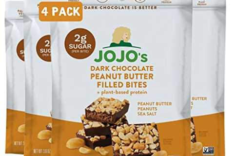 JOJO’s Dark Chocolate Bites Made with Hemp, Plant Based Protein, Low Sugar, Low Carb, Vegan, Paleo..